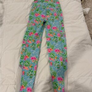 Lilly Pulitzer Blue and Pink Floral Leggings